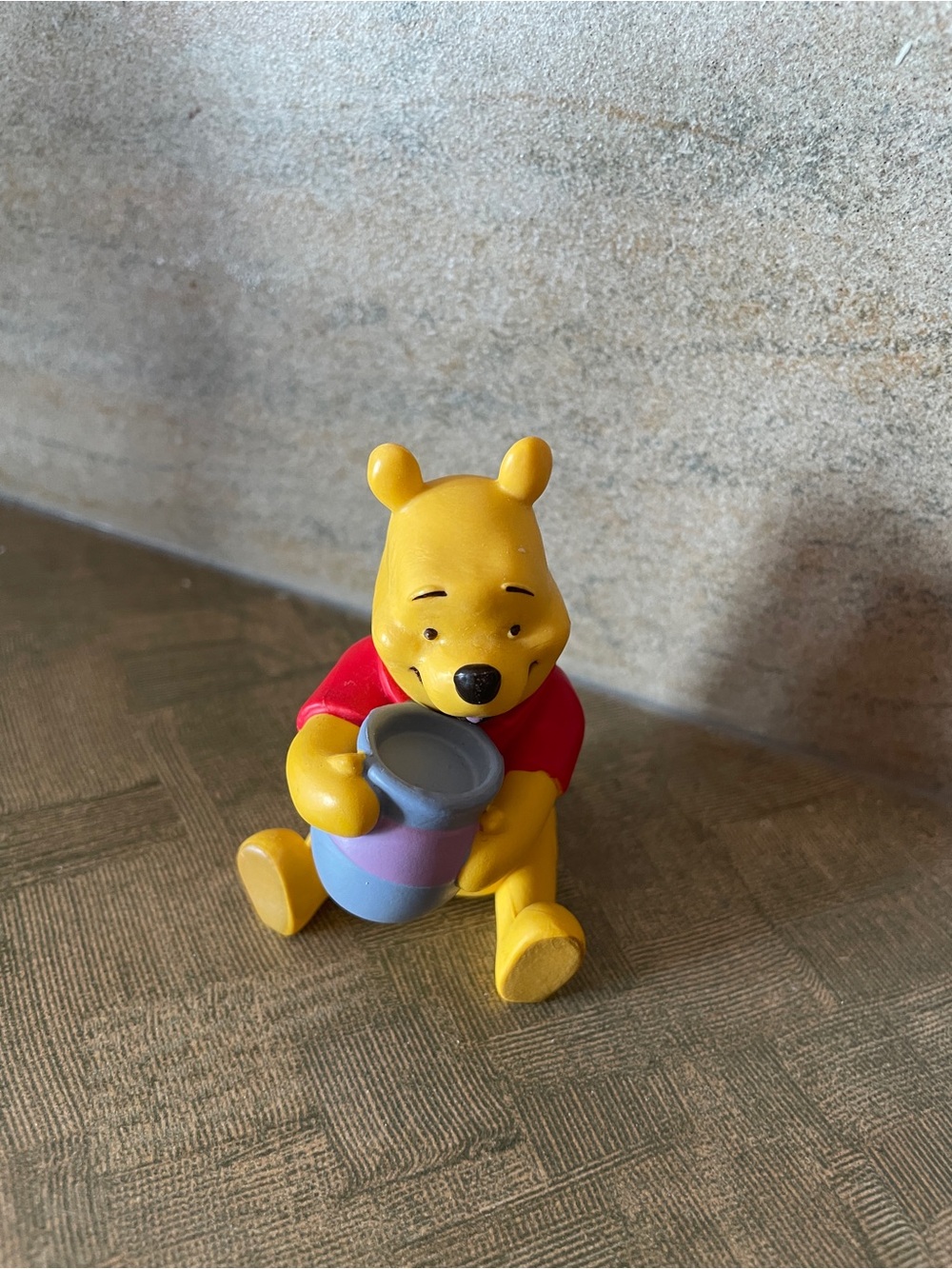 Yellow & Red Honey Pot Winnie Bear Toy Figure - Kids Doll